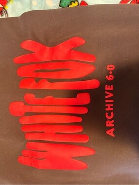 White Fox Boutique Brown Sweater with Red Graphic Archive 6.0 XXXS